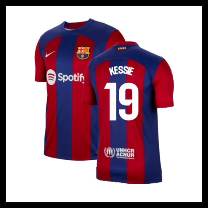 Billige Fodboldtrøjer Barcelona 2023-2024 KESSIE #19 Hjemmebanetrøje