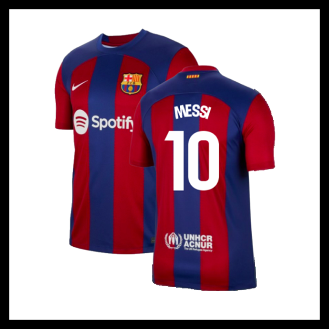 Billige Fodboldtrøjer Barcelona 2023-2024 MESSI #10 Hjemmebanetrøje