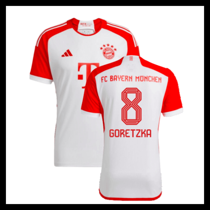 Billige Fodboldtrøjer Bayern München 2023-2024 GORETZKA #8 Hjemmebanetrøje