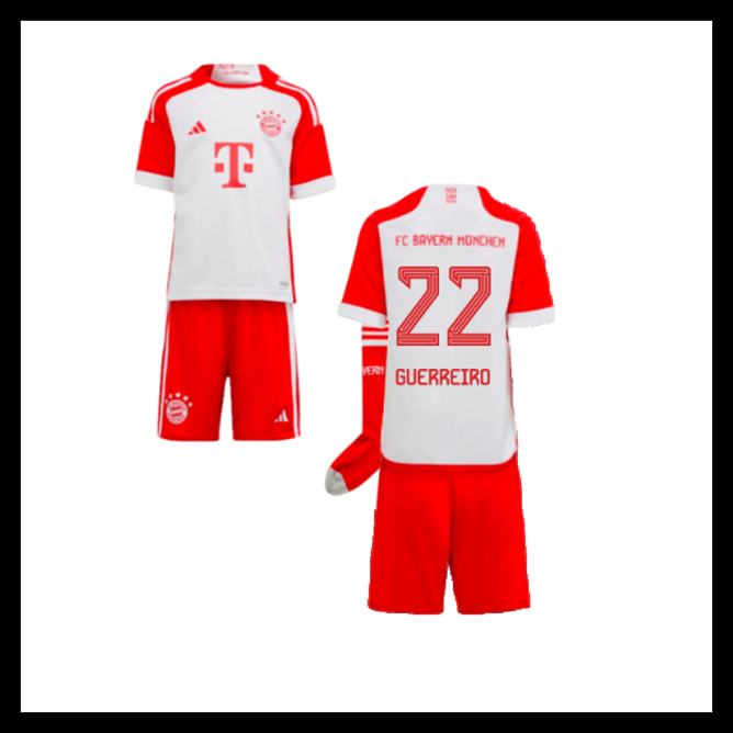 Billige Fodboldtrøjer Bayern München 2023-2024 Børn GUERREIRO #22 Hjemmebanetrøje