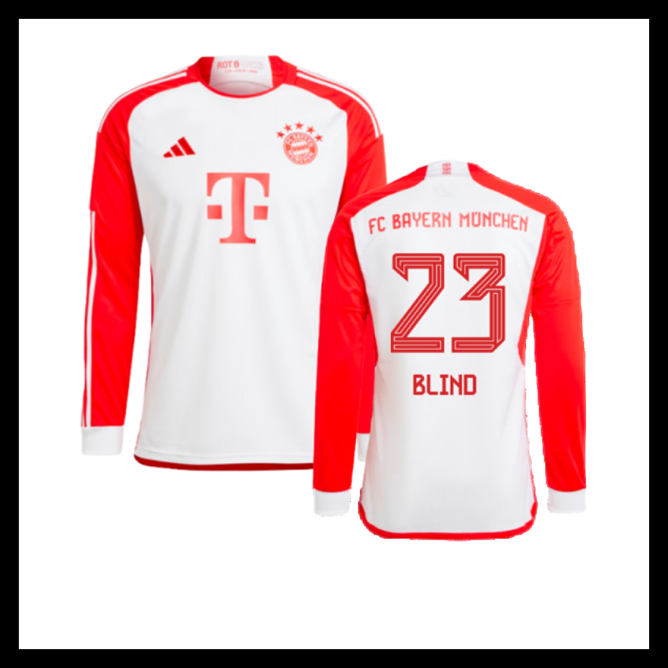 Billige Fodboldtrøjer Bayern München 2023-2024 BLIND #23 Lange ærmer Hjemmebanetrøje