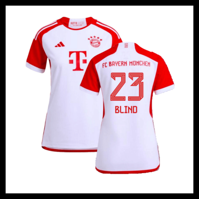 Billige Fodboldtrøjer Bayern München 2023-2024 Dame BLIND #23 Hjemmebanetrøje
