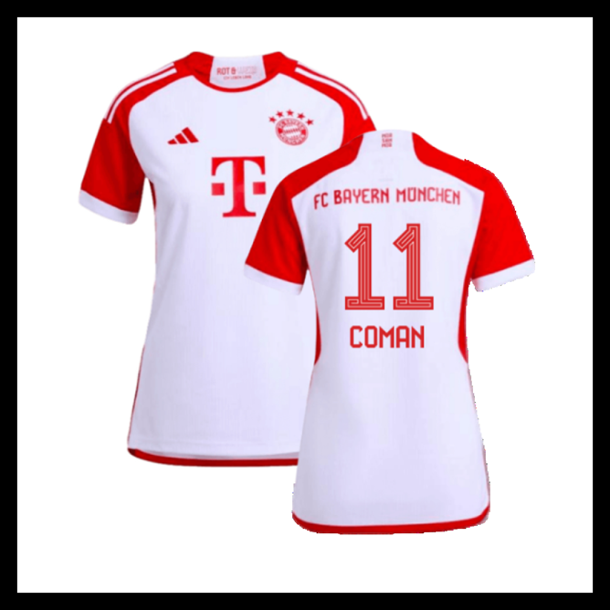 Billige Fodboldtrøjer Bayern München 2023-2024 Dame COMAN #11 Hjemmebanetrøje