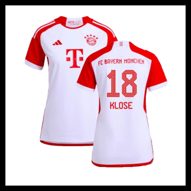 Billige Fodboldtrøjer Bayern München 2023-2024 Dame KLOSE #18 Hjemmebanetrøje
