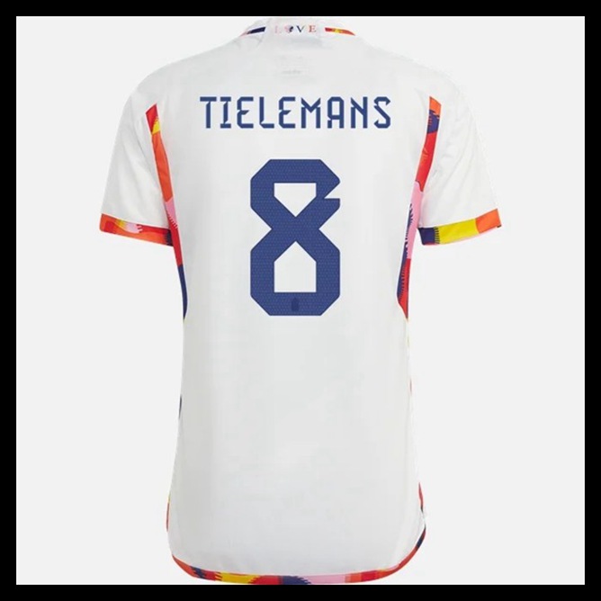 Billige Fodboldtrøjer Belgien VM I Fodbold 2022 TIELEMANS #8 Udebanetrøje