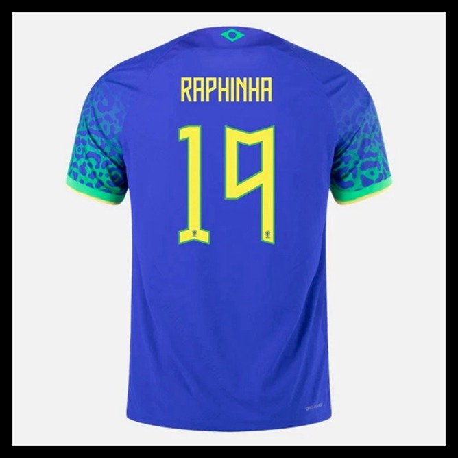 Billige Fodboldtrøjer Brasilien VM I Fodbold 2022 RAPHINHA #19 Udebanetrøje