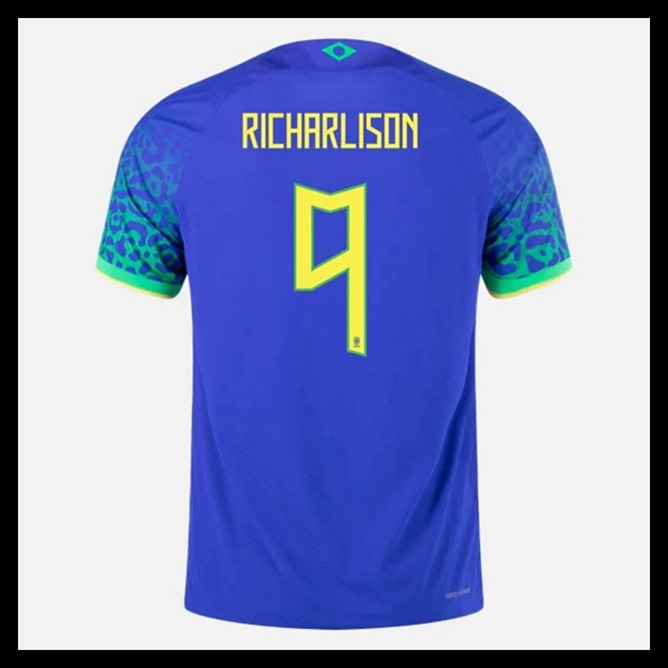 Billige Fodboldtrøjer Brasilien VM I Fodbold 2022 RICHARLISON #9 Udebanetrøje