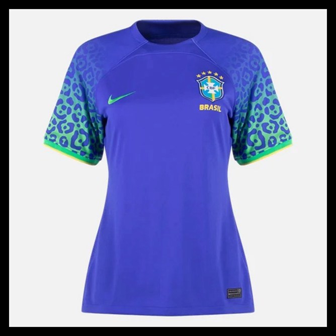 Billige Fodboldtrøjer Brasilien VM I Fodbold 2022 Dame Udebanetrøje