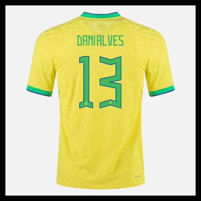 Billige Fodboldtrøjer Brasilien VM I Fodbold 2022 DANIALVES #13 Hjemmebanetrøje