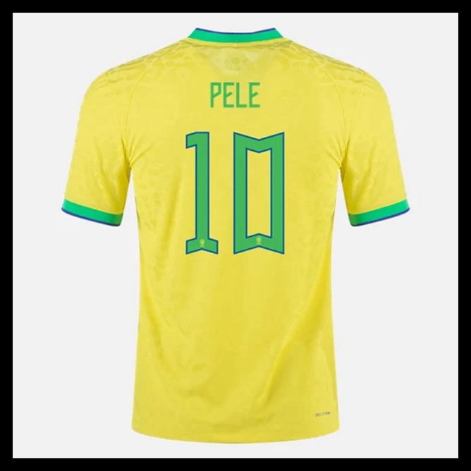 Billige Fodboldtrøjer Brasilien VM I Fodbold 2022 PELE #10 Hjemmebanetrøje