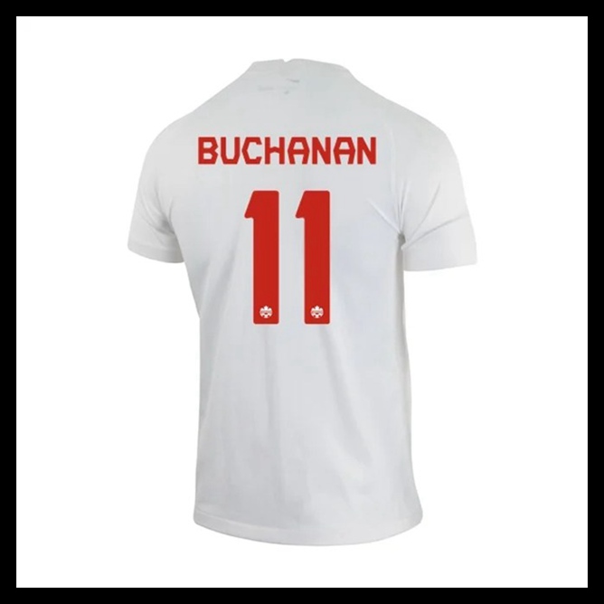 Billige Fodboldtrøjer Canada VM I Fodbold 2022 BUCHANAN #11 Udebanetrøje