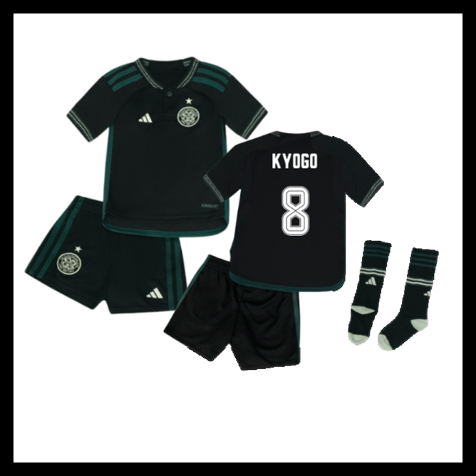 Billige Fodboldtrøjer Celtic 2023-2024 Børn KYOGO #8 Udebanetrøje