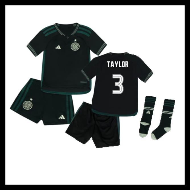Billige Fodboldtrøjer Celtic 2023-2024 Børn TAYLOR #3 Udebanetrøje