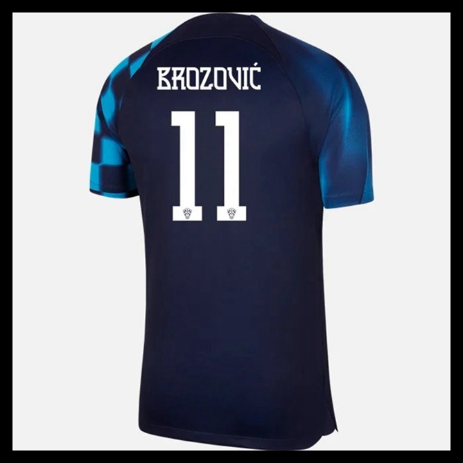 Billige Fodboldtrøjer Kroatien VM I Fodbold 2022 BROZOVIC #11 Udebanetrøje