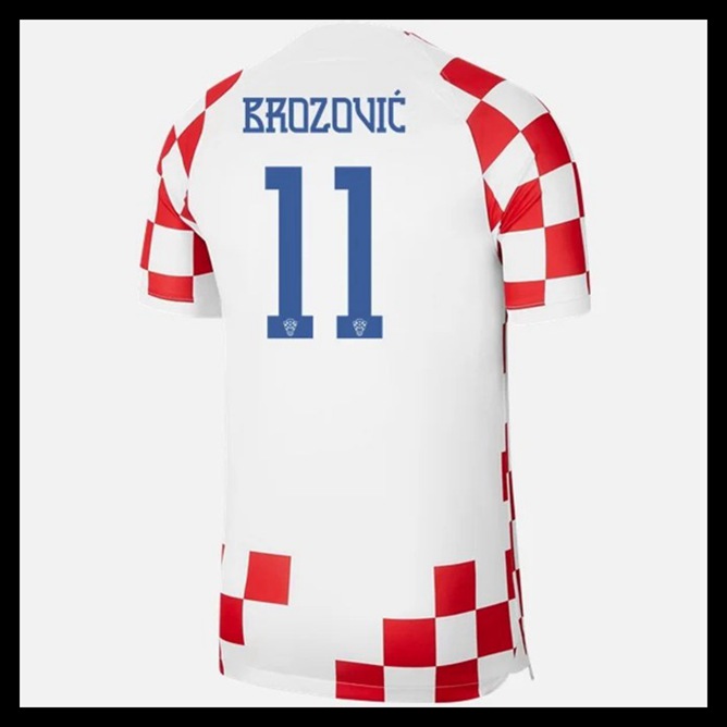 Billige Fodboldtrøjer Kroatien VM I Fodbold 2022 BROZOVIC #11 Hjemmebanetrøje