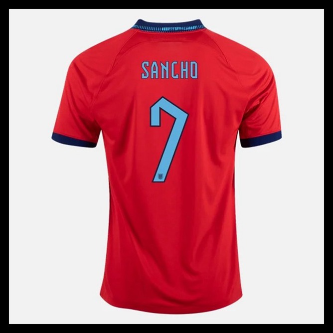 Billige Fodboldtrøjer England VM I Fodbold 2022 SANCHO #7 Udebanetrøje