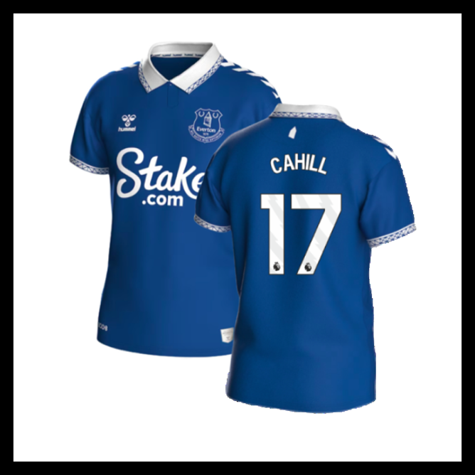 Billige Fodboldtrøjer Everton 2023-2024 CAHILL #17 Hjemmebanetrøje
