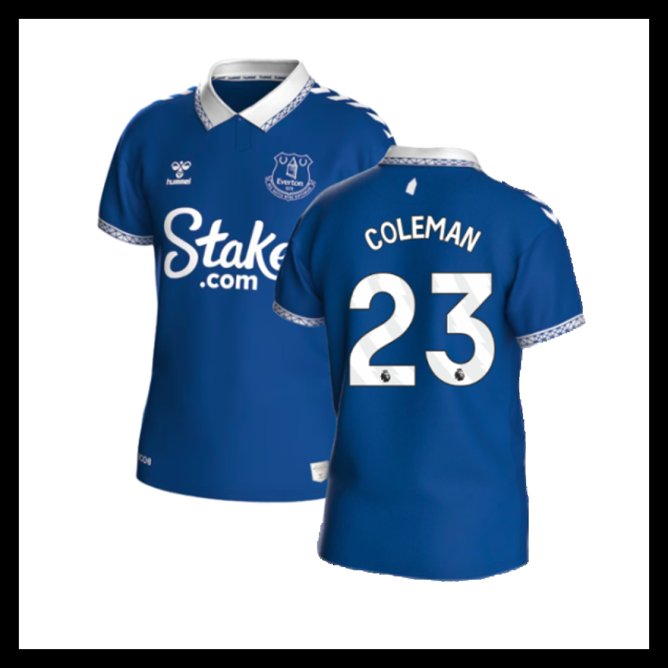 Billige Fodboldtrøjer Everton 2023-2024 COLEMAN #23 Hjemmebanetrøje
