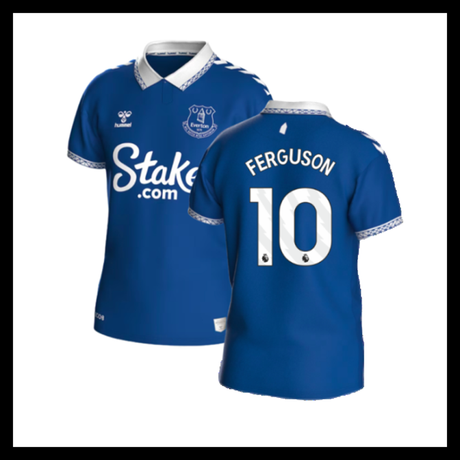Billige Fodboldtrøjer Everton 2023-2024 FERGUSON #10 Hjemmebanetrøje