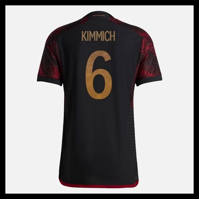 Billige Fodboldtrøjer Tyskland VM I Fodbold 2022 KIMMICH #6 Udebanetrøje