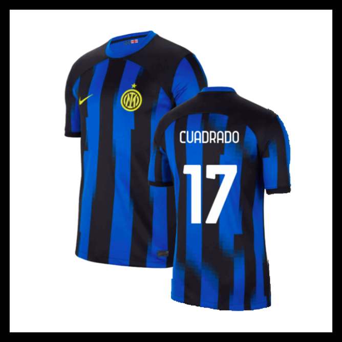 Billige Fodboldtrøjer Inter Milan 2023-2024 CUADRADO #17 Hjemmebanetrøje