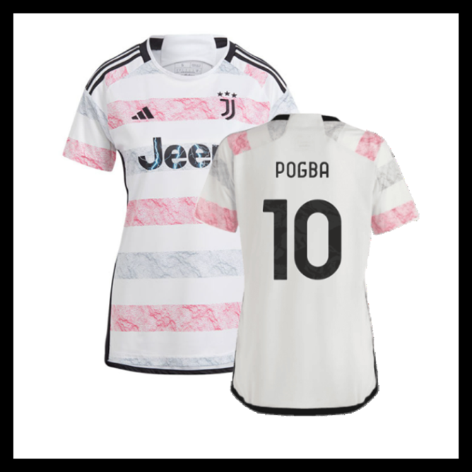 Billige Fodboldtrøjer Juventus 2023-2024 Dame POGBA #10 Udebanetrøje