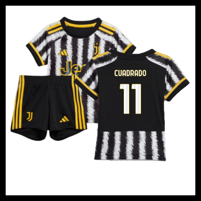 Billige Fodboldtrøjer Juventus 2023-2024 Børn CUADRADO #11 Hjemmebanetrøje
