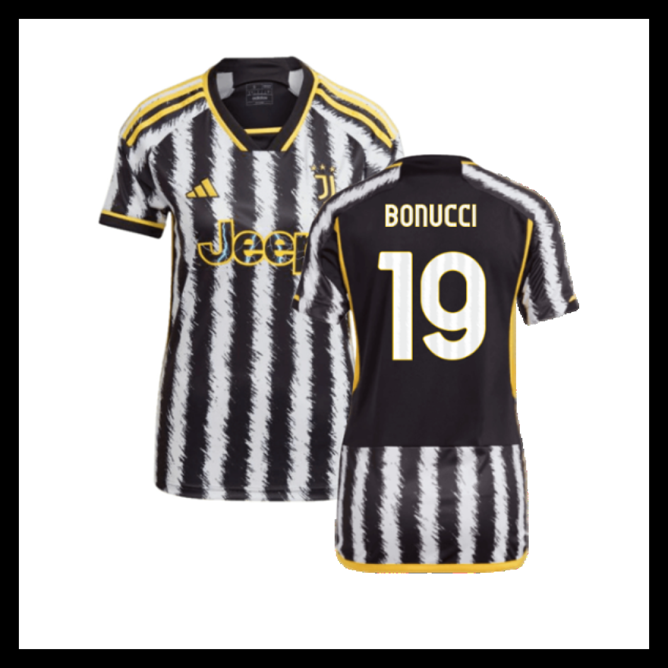 Billige Fodboldtrøjer Juventus 2023-2024 Dame BONUCCI #19 Hjemmebanetrøje