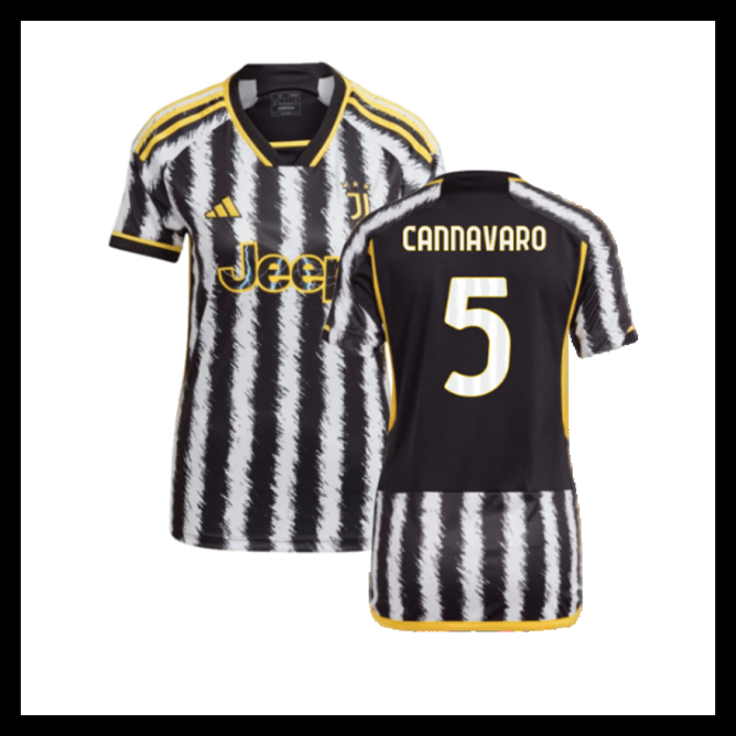 Billige Fodboldtrøjer Juventus 2023-2024 Dame CANNAVARO #5 Hjemmebanetrøje