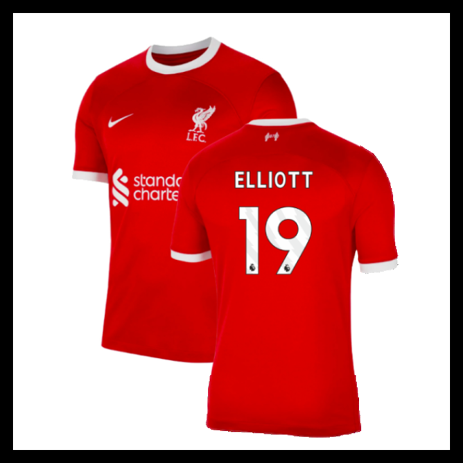 Billige Fodboldtrøjer Liverpool 2023-2024 ELLIOTT #19 Hjemmebanetrøje