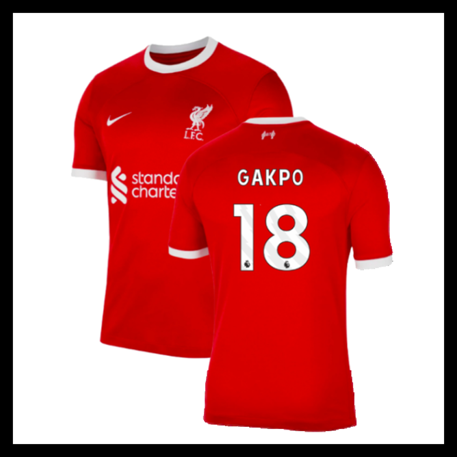 Billige Fodboldtrøjer Liverpool 2023-2024 GAKPO #18 Hjemmebanetrøje