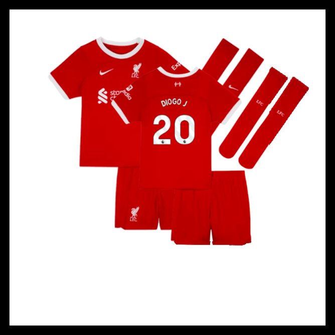 Billige Fodboldtrøjer Liverpool 2023-2024 Børn DIOGO J #20 Hjemmebanetrøje
