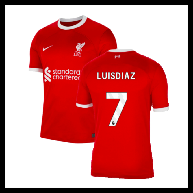 Billige Fodboldtrøjer Liverpool 2023-2024 LUIS DIAZ #7 Hjemmebanetrøje