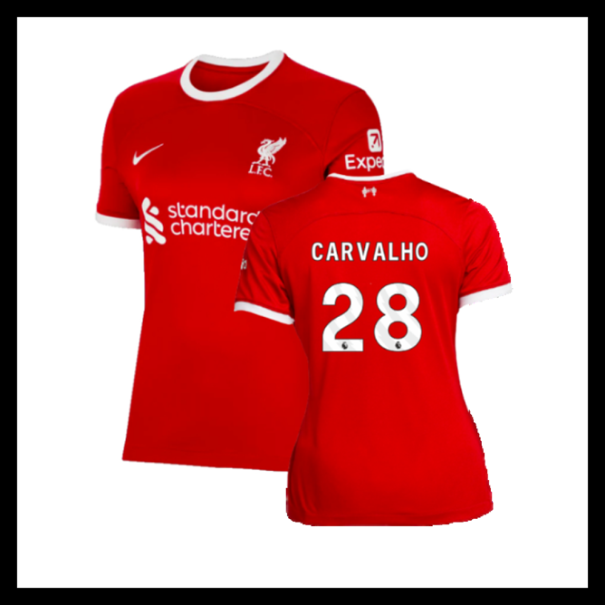Billige Fodboldtrøjer Liverpool 2023-2024 Dame CARVALHO #28 Hjemmebanetrøje