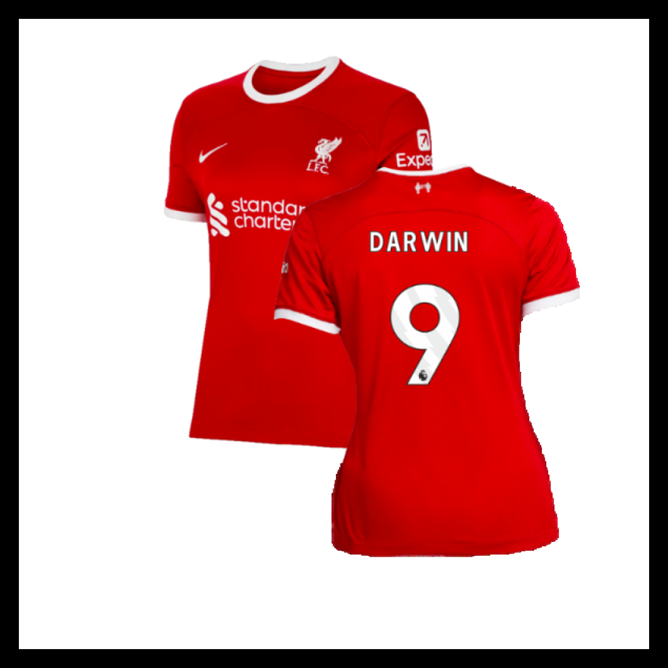 Billige Fodboldtrøjer Liverpool 2023-2024 Dame DARWIN #9 Hjemmebanetrøje
