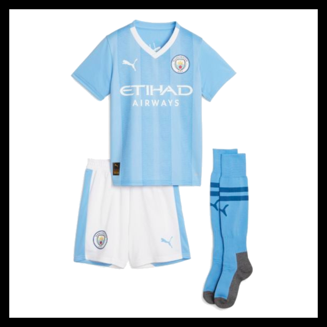 Billige Fodboldtrøjer Manchester City 2023-2024 Børn Hjemmebanetrøje