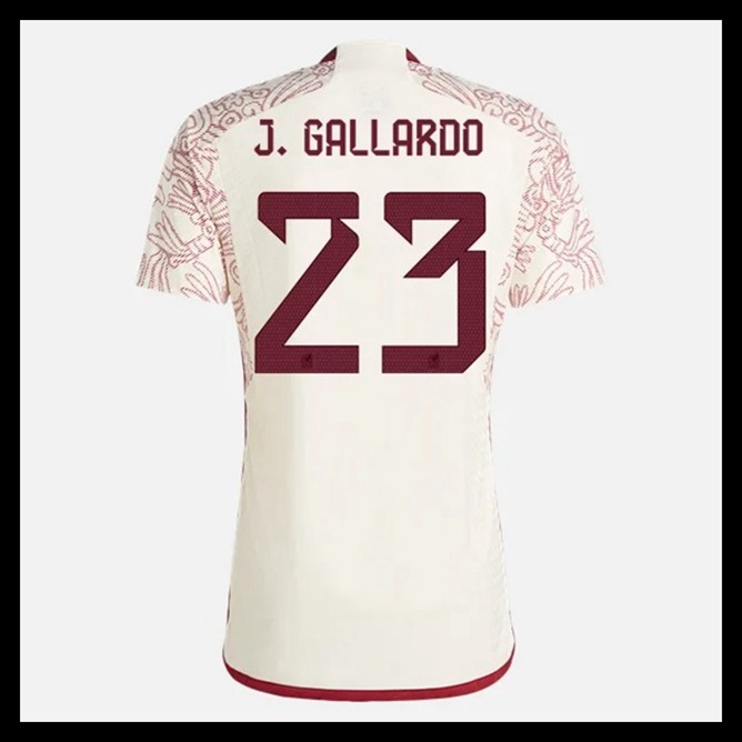 Billige Fodboldtrøjer Mexico VM I Fodbold 2022 J GALLARDO #23 Udebanetrøje