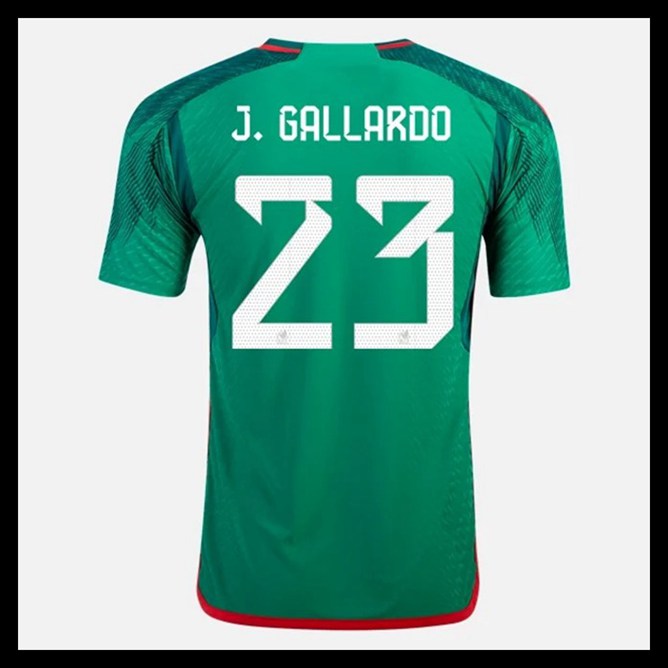 Billige Fodboldtrøjer Mexico VM I Fodbold 2022 J GALLARDO #23 Hjemmebanetrøje