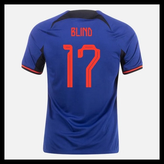 Billige Fodboldtrøjer Holland VM I Fodbold 2022 BLIND #17 Udebanetrøje