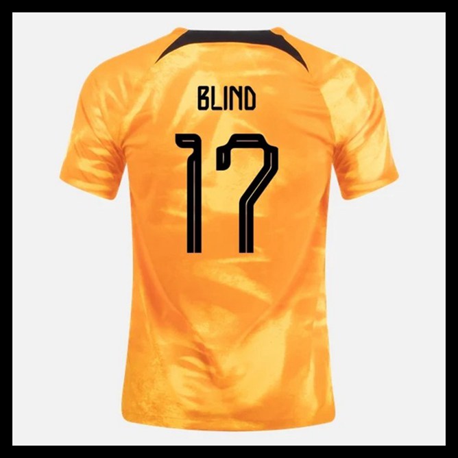 Billige Fodboldtrøjer Holland VM I Fodbold 2022 BLIND #17 Hjemmebanetrøje