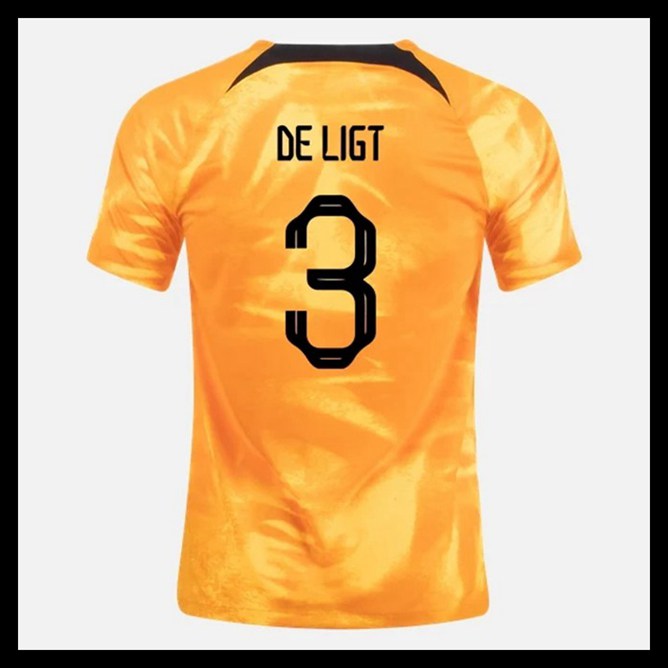 Billige Fodboldtrøjer Holland VM I Fodbold 2022 DELIGT #3 Hjemmebanetrøje
