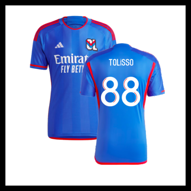 Billige Fodboldtrøjer Lyonnais 2023-2024 TOLISSO #88 Udebanetrøje