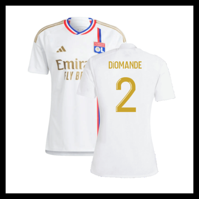 Billige Fodboldtrøjer Lyonnais 2023-2024 DIOMANDE #2 Hjemmebanetrøje