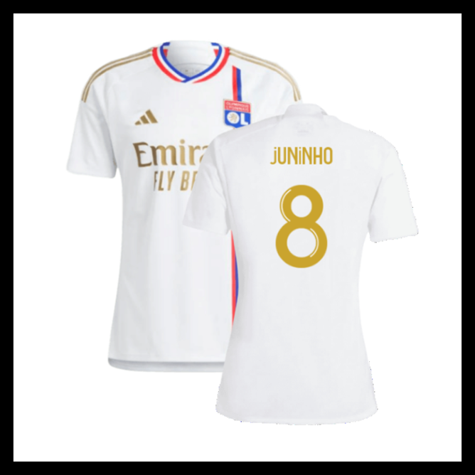 Billige Fodboldtrøjer Lyonnais 2023-2024 JUNINHO #8 Hjemmebanetrøje