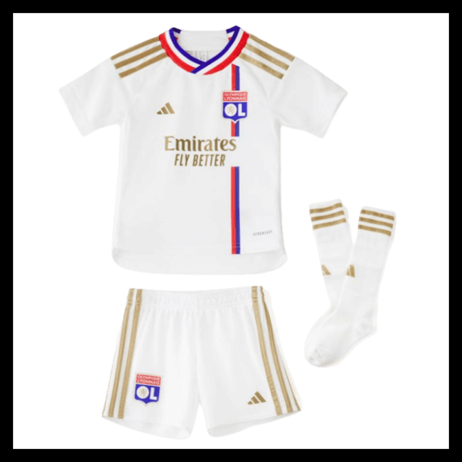 Billige Fodboldtrøjer Lyonnais 2023-2024 Børn Hjemmebanetrøje