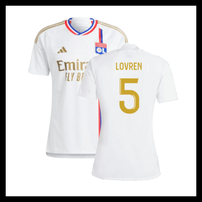 Billige Fodboldtrøjer Lyonnais 2023-2024 LOVREN #5 Hjemmebanetrøje