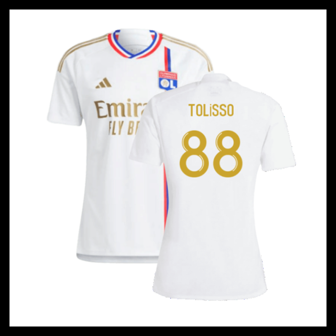 Billige Fodboldtrøjer Lyonnais 2023-2024 TOLISSO #88 Hjemmebanetrøje