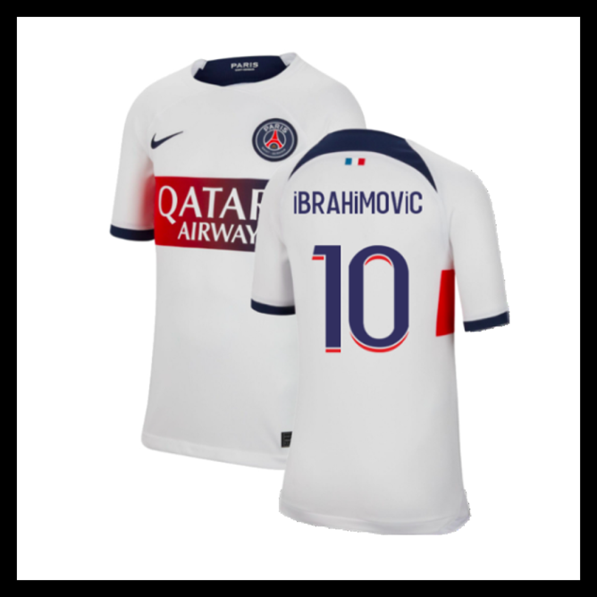 Billige Fodboldtrøjer Paris Saint-Germain 2023-2024 IBRAHIMOVIC #10 Udebanetrøje