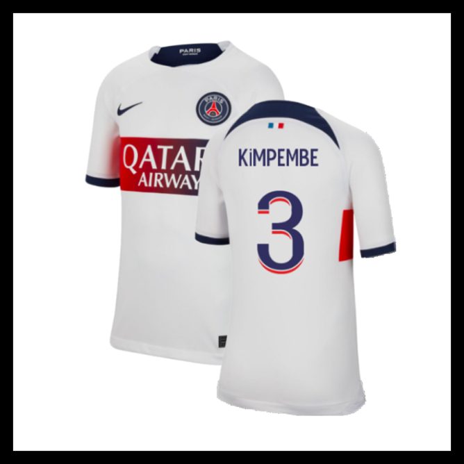 Billige Fodboldtrøjer Paris Saint-Germain 2023-2024 KIMPEMBE #3 Udebanetrøje