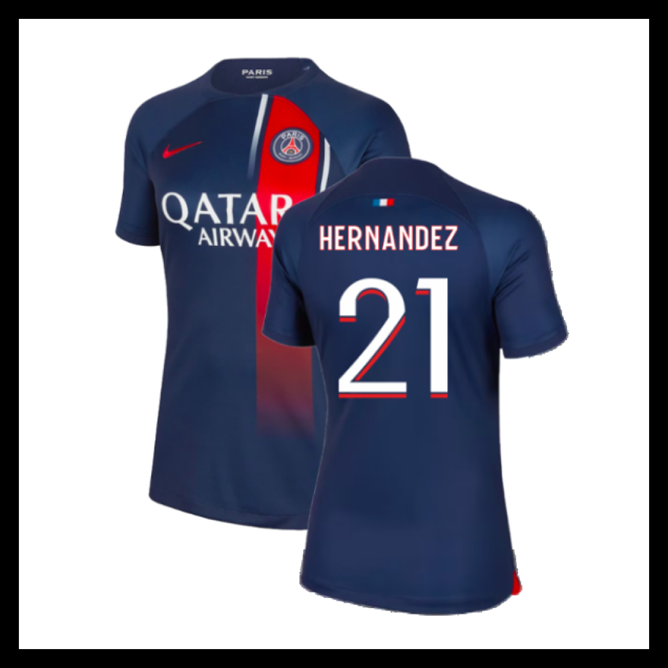 Billige Fodboldtrøjer Paris Saint-Germain 2023-2024 Dame HERNANDEZ #21 Hjemmebanetrøje